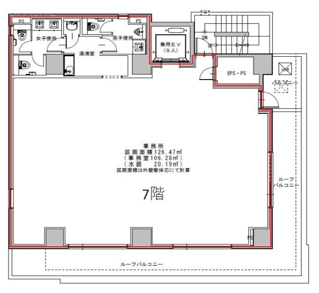 台東4丁目Mビル7F 間取り図