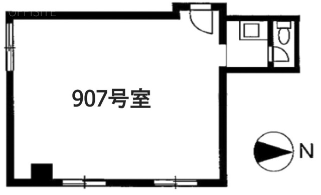 新宿Qフラットビル907 間取り図