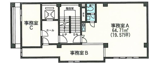 亀田第2ビルA 間取り図
