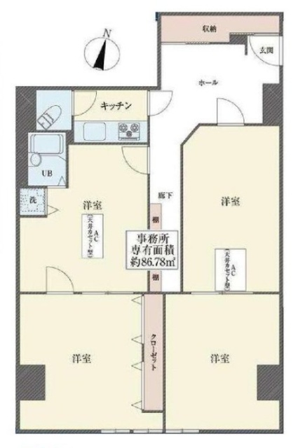 シャンボール洗足池101 間取り図