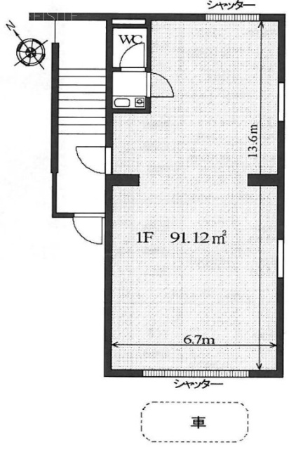 TBKビル1F 間取り図