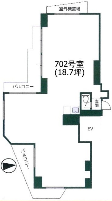 神田セントラルプラザ702 間取り図