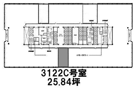 霞が関ビルディング3118B 間取り図