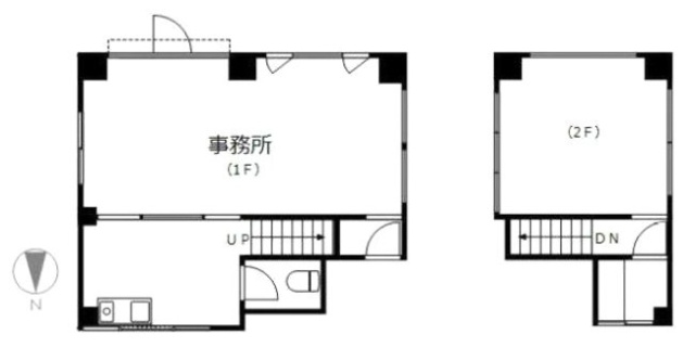 鳳凰ビル1F～2F 間取り図