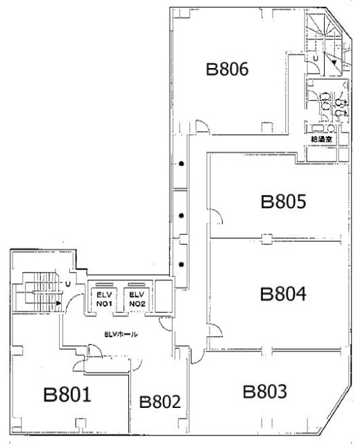 太洋ビルディング第2新館B804 間取り図