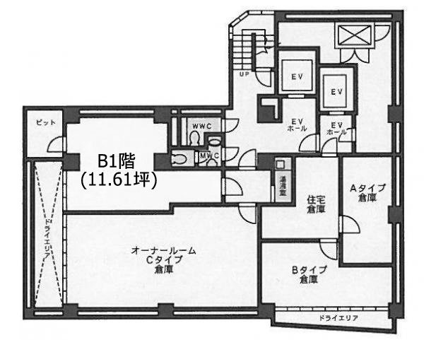 北参道ヒルズB1F 間取り図
