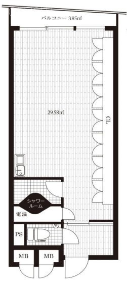 レオ新宿ビル607 間取り図