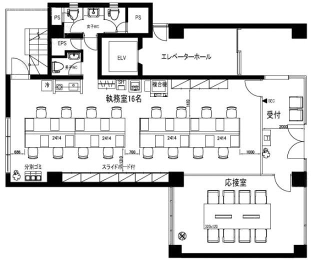 秋葉原クロスサイド1F 間取り図