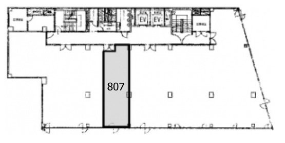 コリドースクエア銀座7丁目807 間取り図