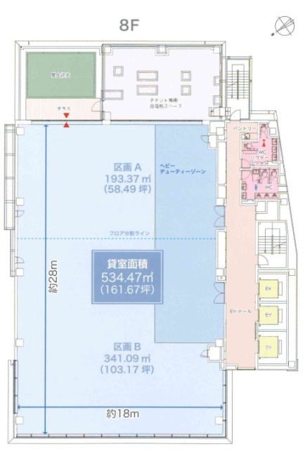 ヒューリック南青山ビル8F 間取り図