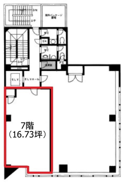 明海京橋ビル7F 間取り図