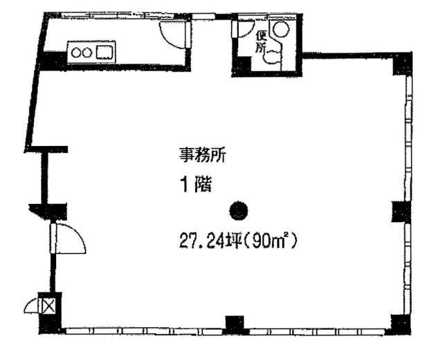 メゾン・ド・カズビル1F 間取り図