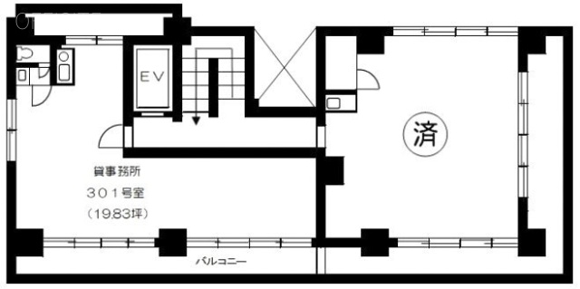 キューアス秋葉原ビル301 間取り図