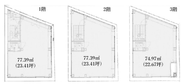 MTーO神保町アネックス1F～3F 間取り図