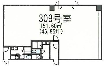 山京目黒ビル309 間取り図