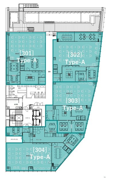 (仮)X-BASE SHIBUYA (クロスベース渋谷)303 間取り図