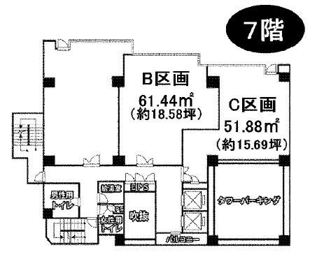 ワコーレ三軒茶屋64ビル7F 間取り図