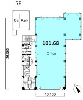 新富町ビル5F 間取り図