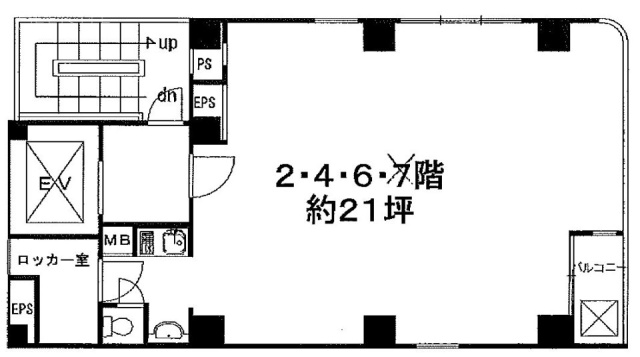 クロサワ第2ビル4F 間取り図