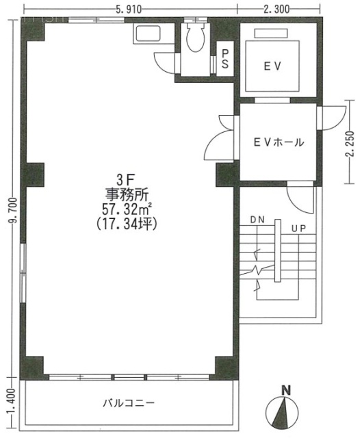 八光社第2ビル3F 間取り図