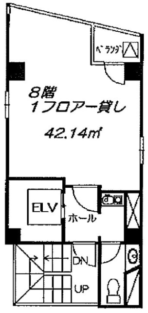 銀座第1ビル8F 間取り図