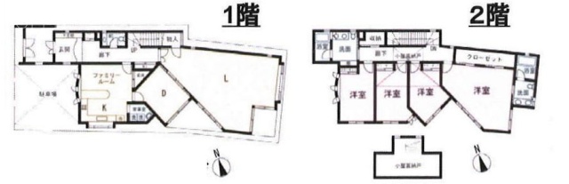 BTハウスビル1F～2F 間取り図