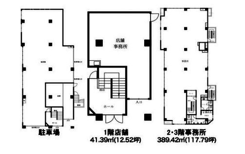 ライオンズ明石町ビル1~3F 間取り図