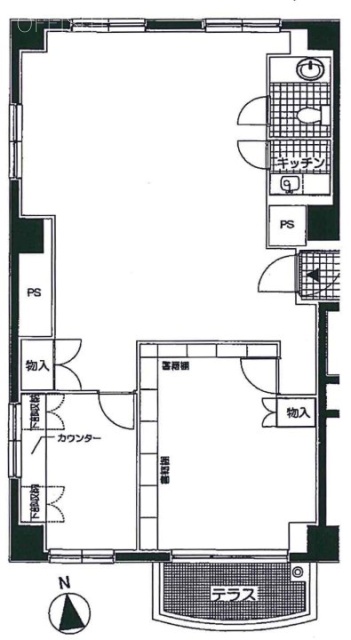 代々木上原ペアシティアネックスビル2F 間取り図