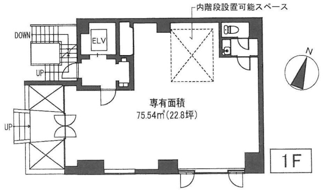 ノワールアライビル1F 間取り図