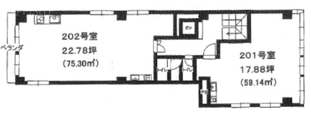 平原ビル201 間取り図
