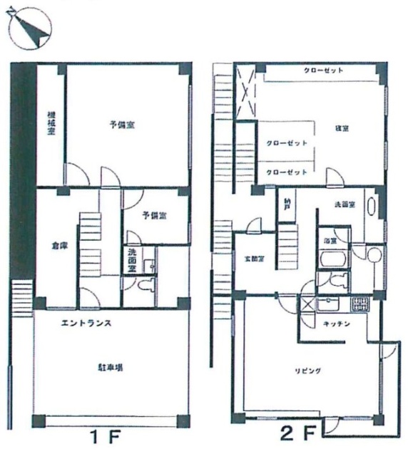 南青山アイビーハウス1F~2F 間取り図