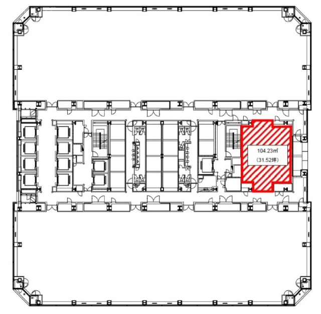 晴海アイランドトリトンスクエアオフィスタワーX棟25F 間取り図