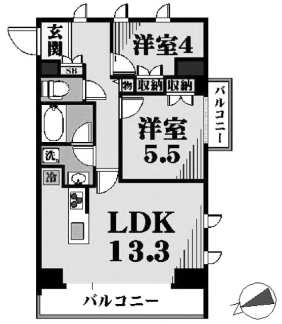 フレンシア大森山王ビル601 間取り図