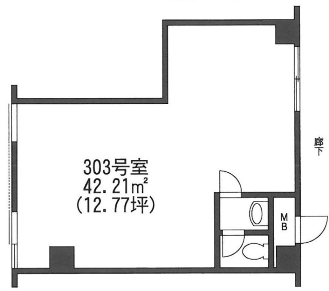 エクレ新宿303 間取り図