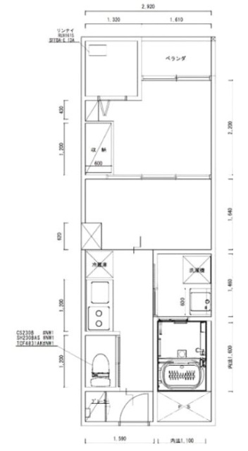 ライオンズマンション六本木401 間取り図