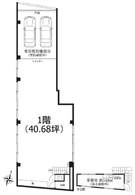 ハイム島崎1F 間取り図