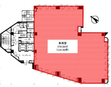 大井朝陽ビル3F 間取り図