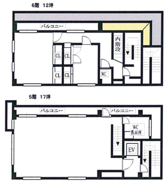 内田ビル5-6F 間取り図