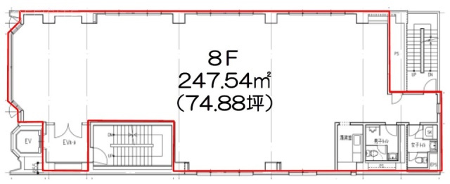 いちご調布駅前ビル8F 間取り図