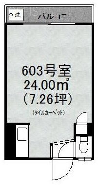 泰共フラット603 間取り図