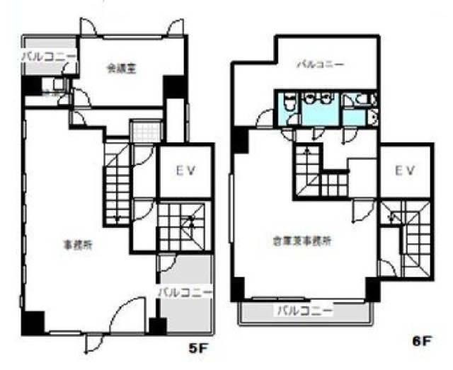 神田須田町117ビルディング5F~6F 間取り図