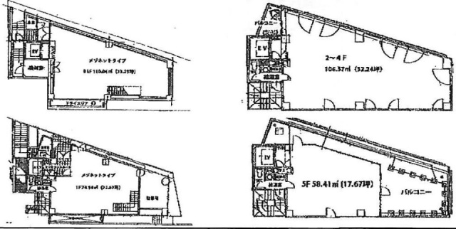 Lotus ParkビルB1F～5F 間取り図