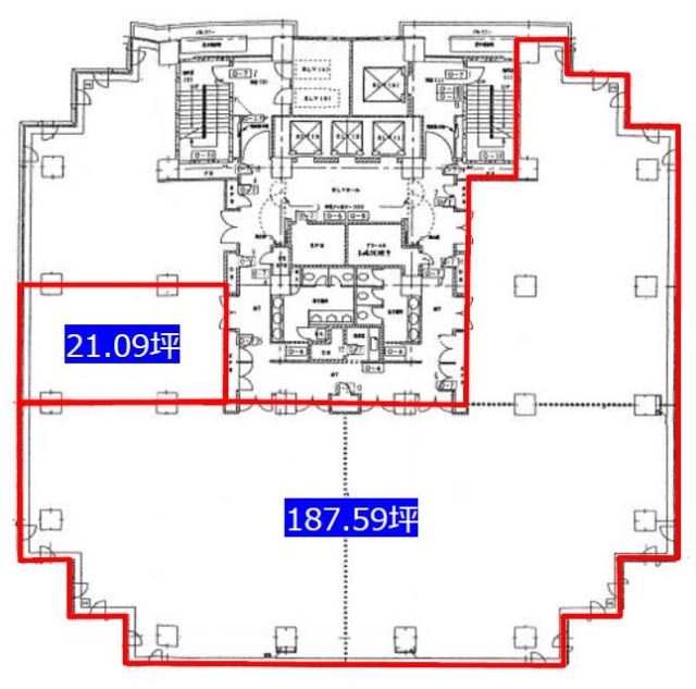 勝どきサンスクエアビル3F 間取り図