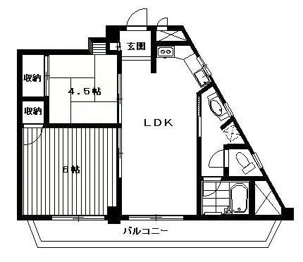 コーポ南405 間取り図