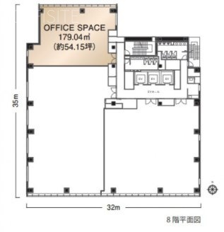 BIZCORE神保町8F 間取り図
