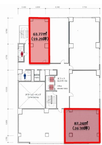 クレシェンドビル7F 間取り図