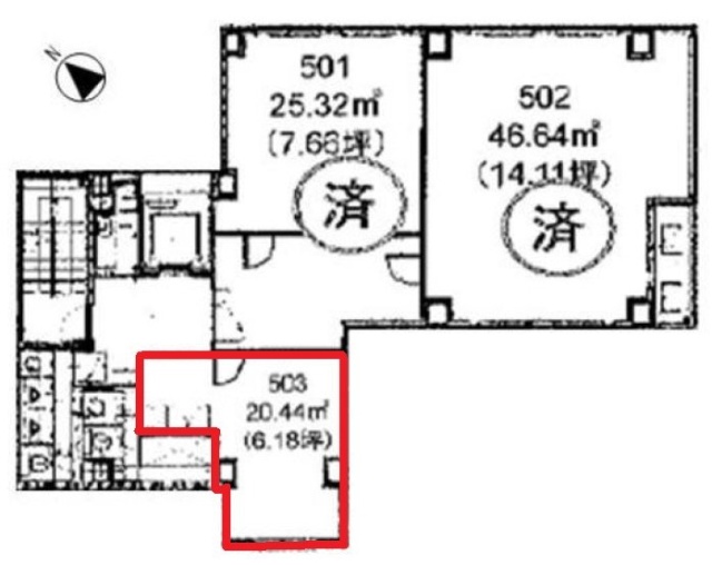 日本橋大江戸ビル503 間取り図