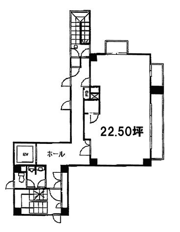 渋谷道玄坂ビル6F 間取り図