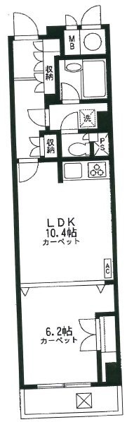 パークノヴァ神宮前409 間取り図