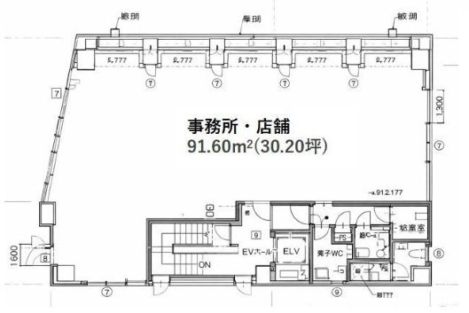 スリーエフビル4F 間取り図
